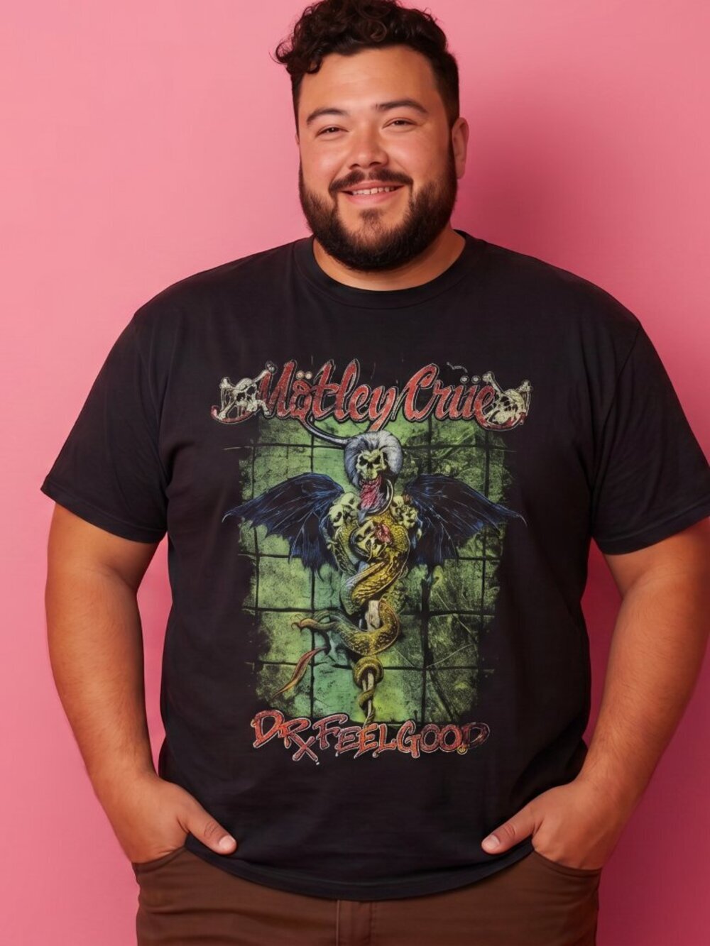 MOTLEY CRUE "DR FEELGOOD" BAND TEE (3XL)